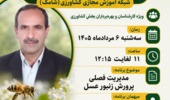 مدیریت فصلی پرورش زنبور عسل در برنامه زنده «استودیو کشاورز» شبکه شامک تدریس شد